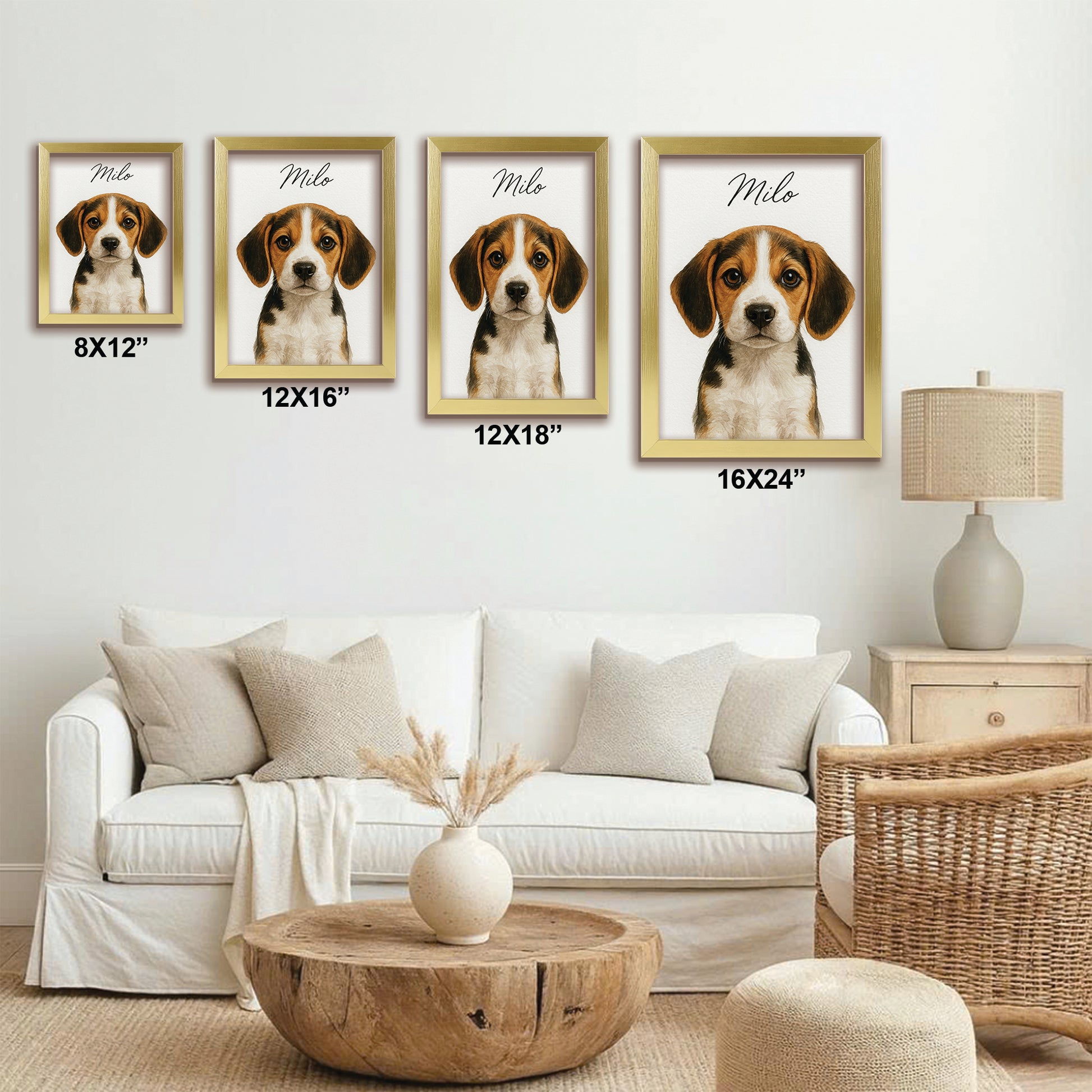 Custom Dog Portraint And With Name
