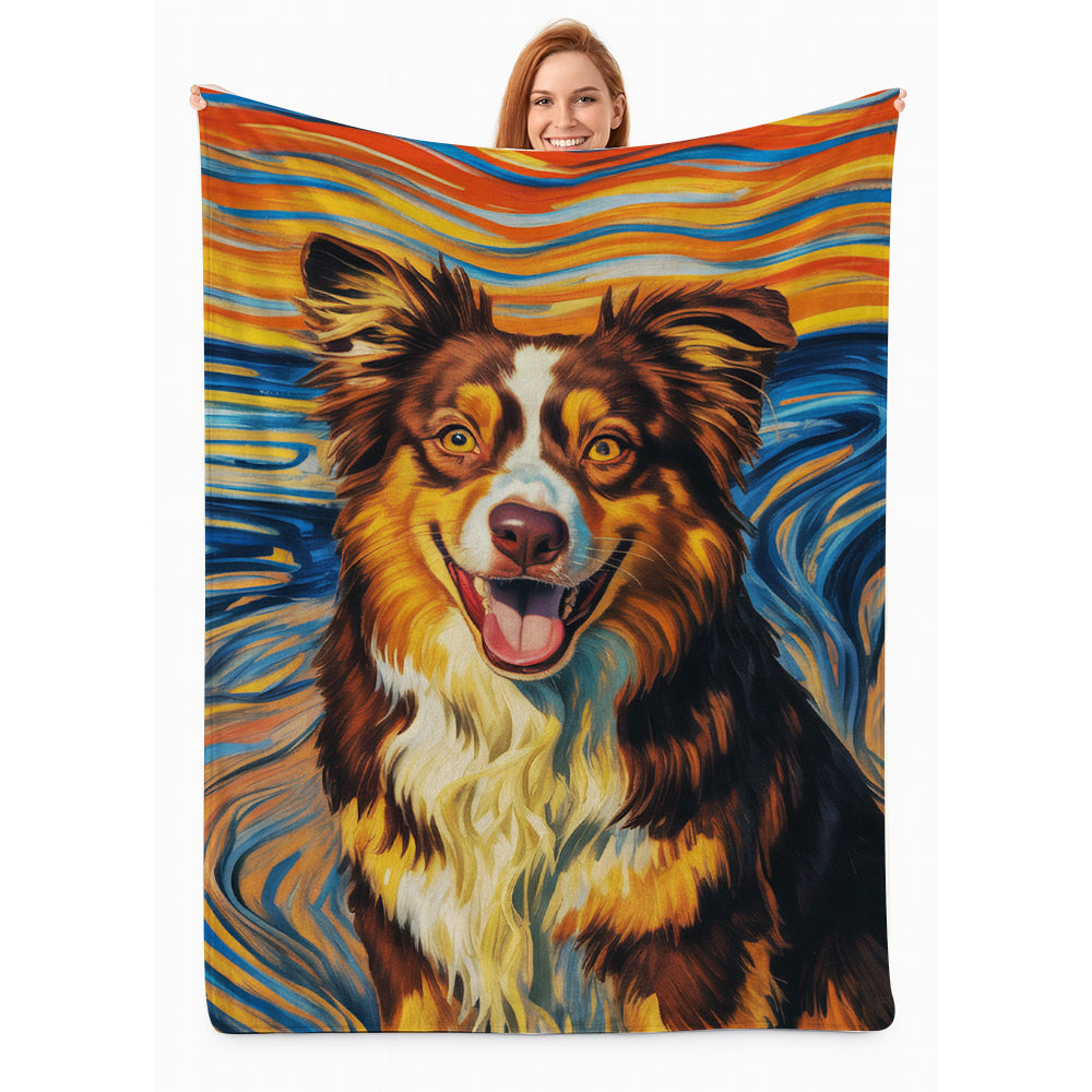 CustomDog Portrait Expressionist Art Blanket Gift For Dog Lover