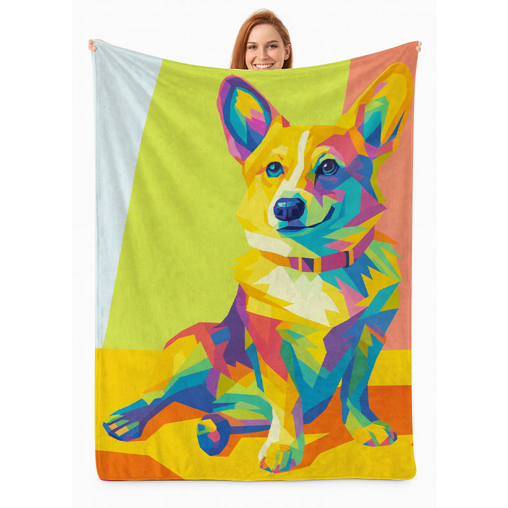 Custom Photo Pop Art BlanketGift For Dog Lovers