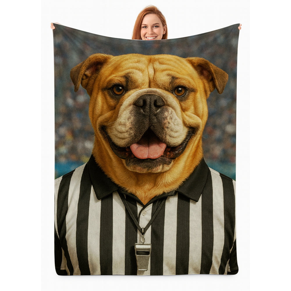Custom Photo Referee Dog BlanketGift For Dog Lovers