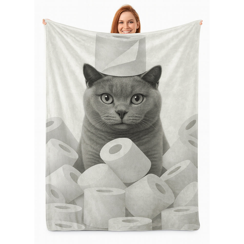 Custom Photo Cat Bathroom Blanket