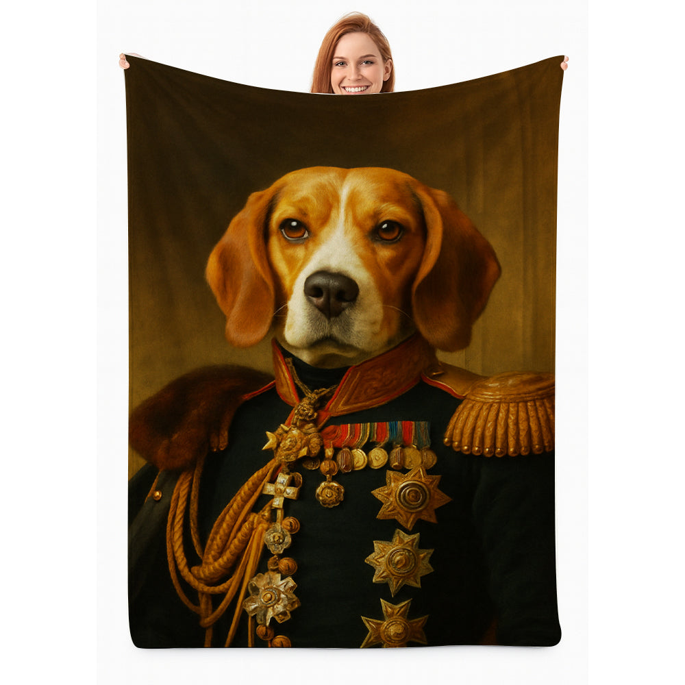 Custom Photo Dog Royal King Blanket Gift For Dog Lover