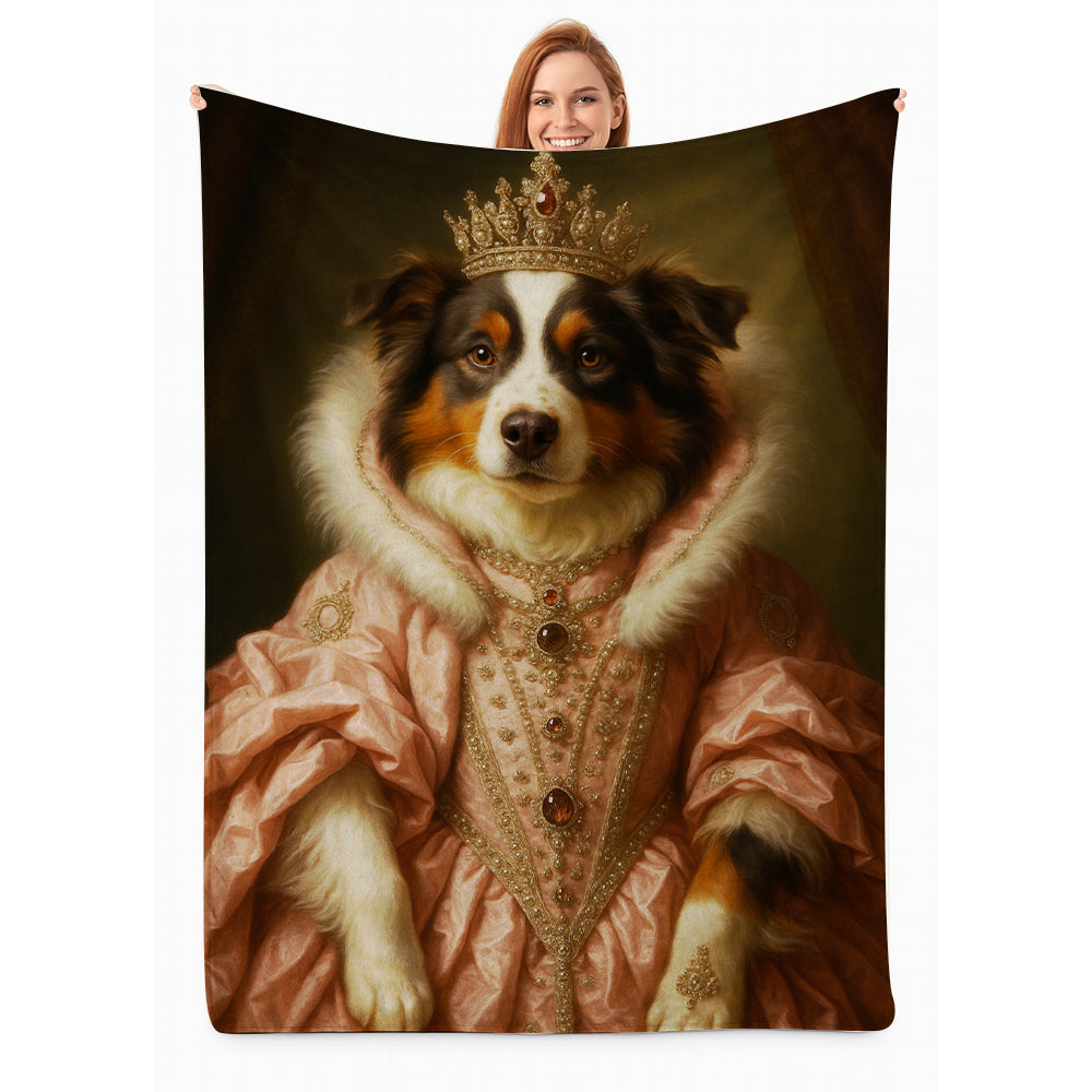 Custom Dog Queen Royal Blanket For Dog Lover