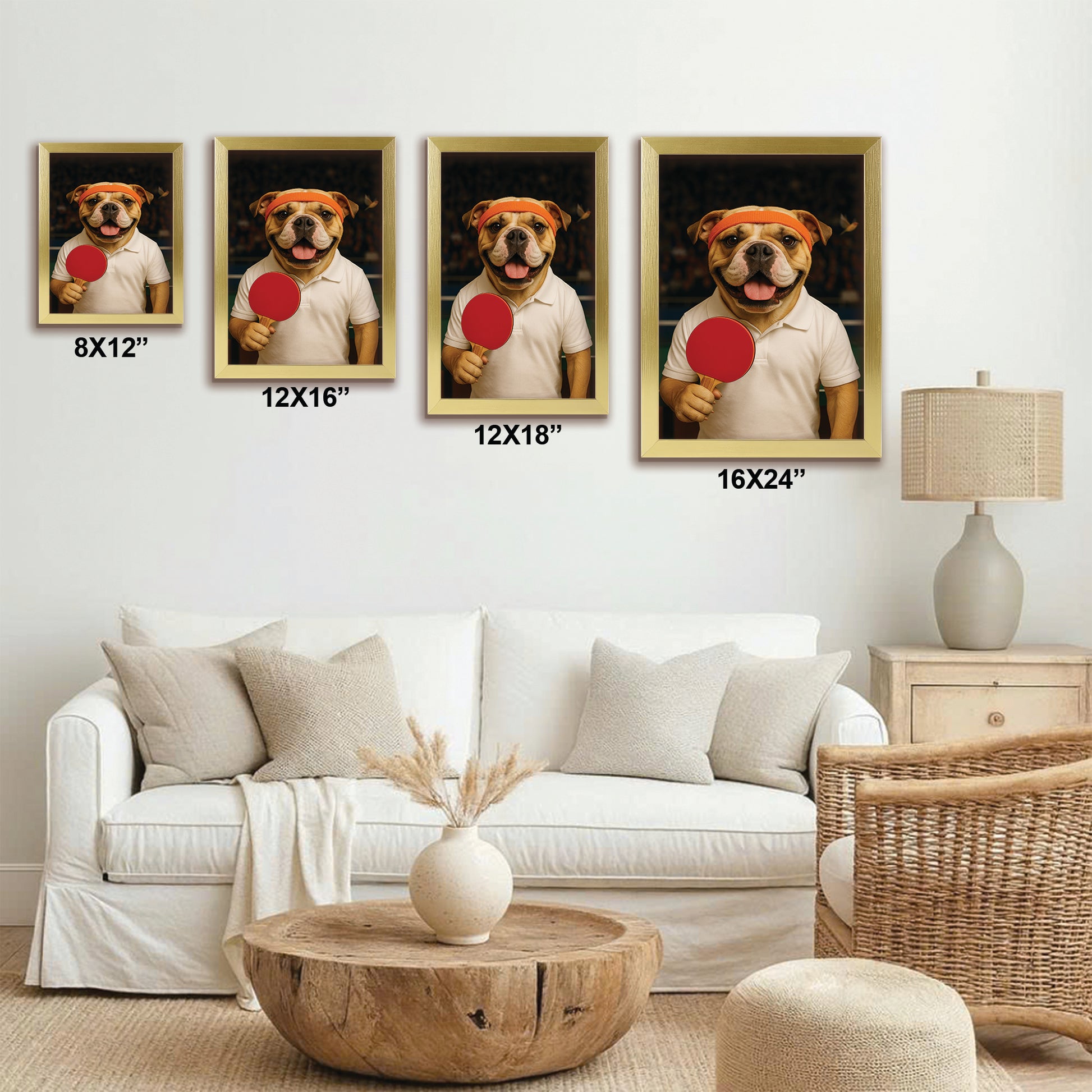 Custom Photo Table Tennis Dog Gift For Dog Lovers