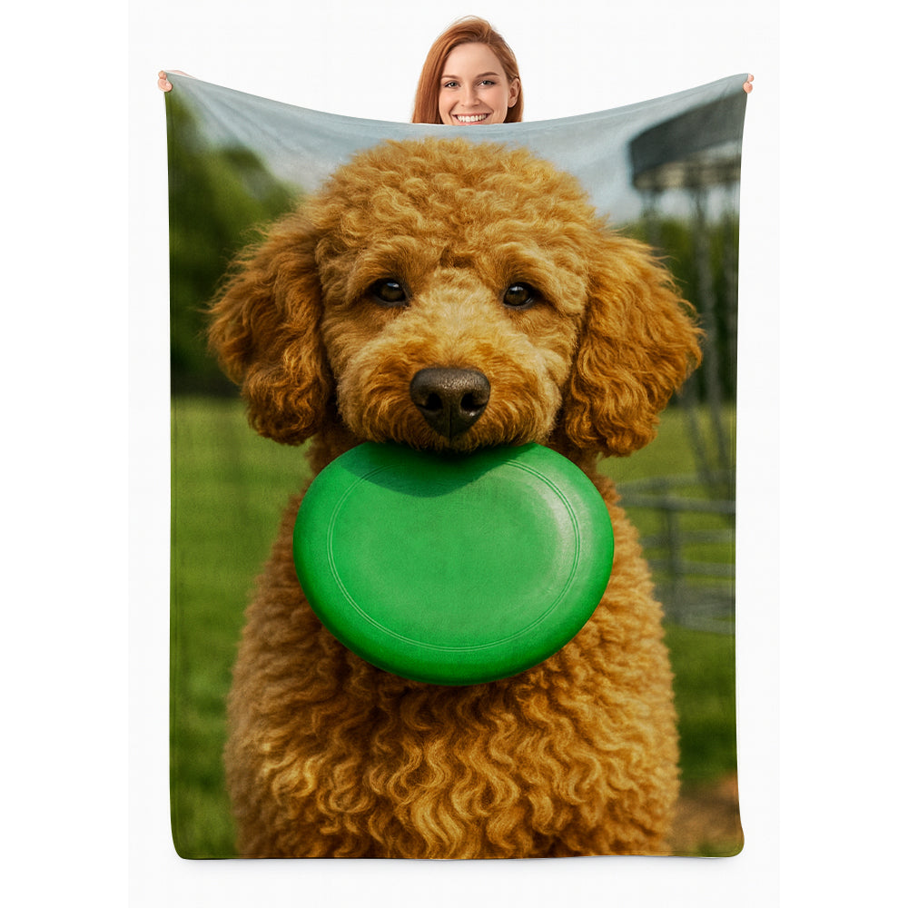 Custom Photo Disc Golf Dog BlanketGift For Dog Lovers