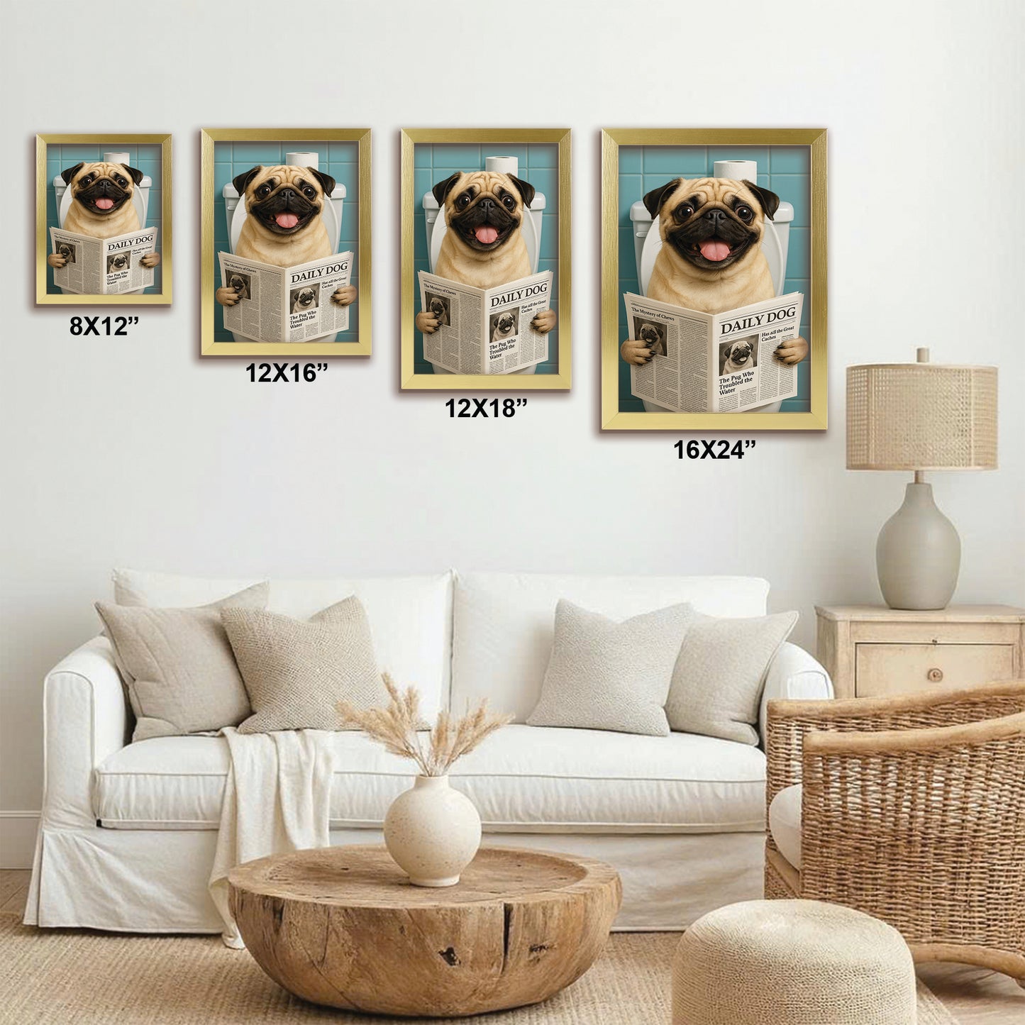 Custom Photo Dog Toilet Bathroom