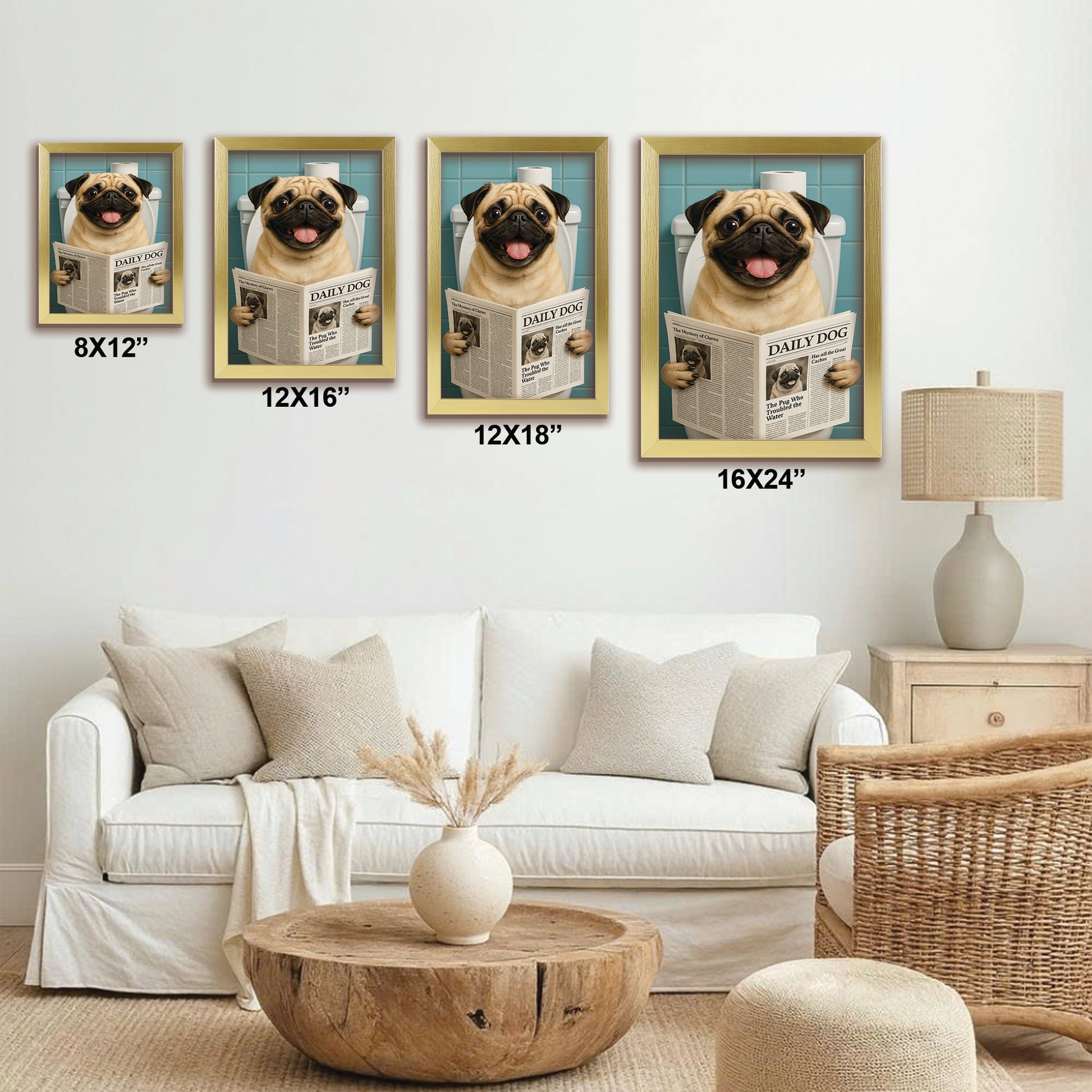 Custom Photo Dog Toilet Bathroom