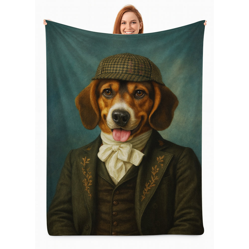 Custom Photo Detective Dog BlanketGift For Dog Lovers