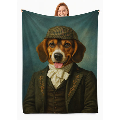 Custom Photo Detective Dog BlanketGift For Dog Lovers
