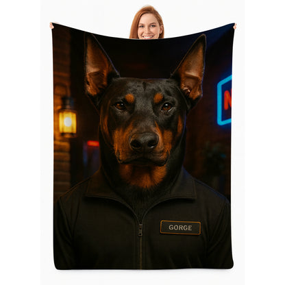 Custom Photo Bouncer Night Club Security Dog BlanketGift For Dog Lovers