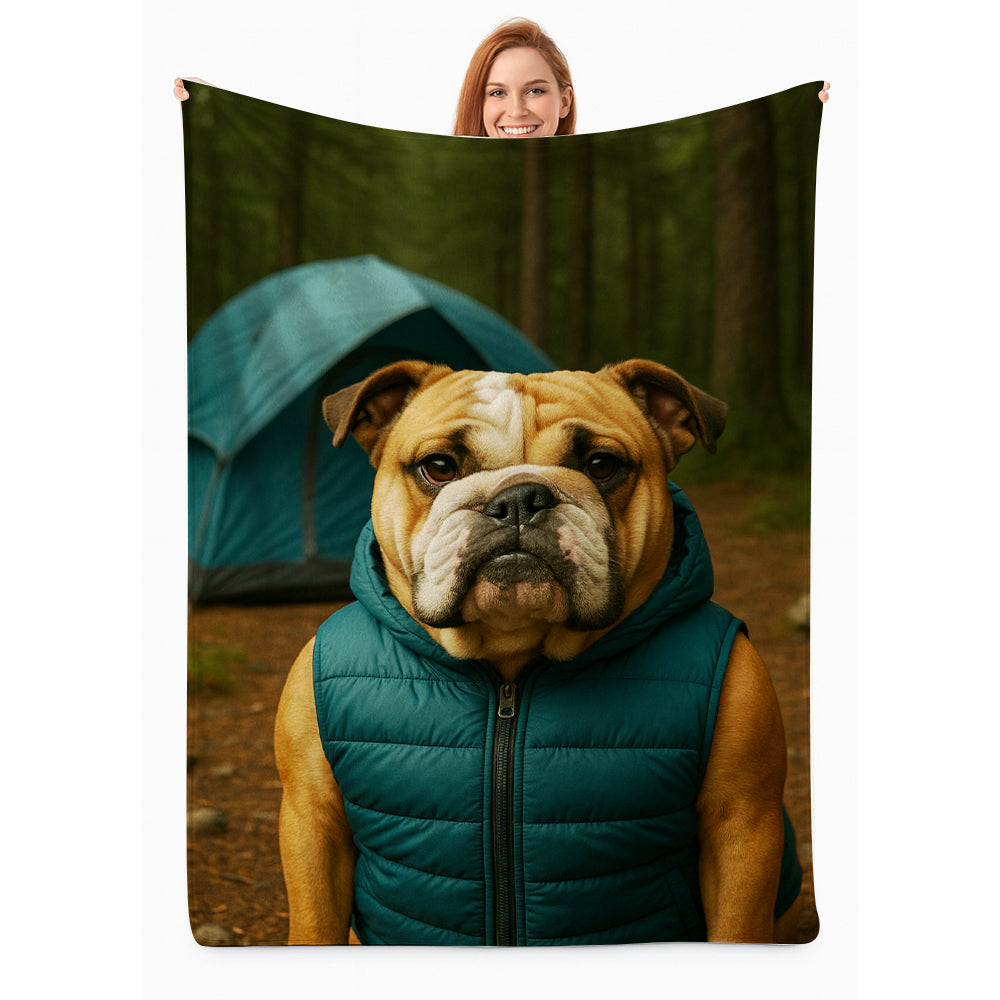 Custom Photo Dog Camping BlanketGift For Dog Lovers