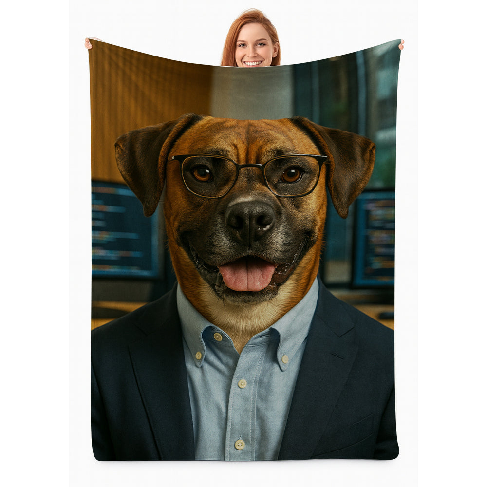 Custom Photo Software Developer Dog BlanketGift For Dog Lovers