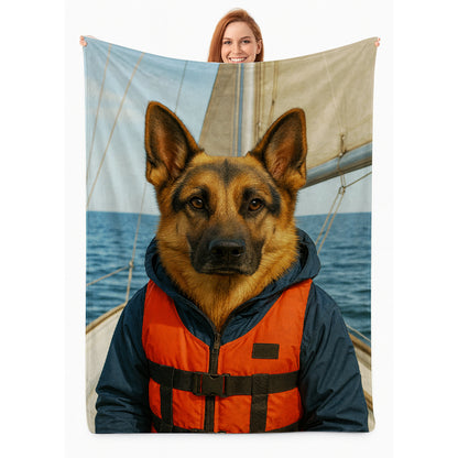 Custom Photo Sailor Dog BlanketGift For Dog Lovers
