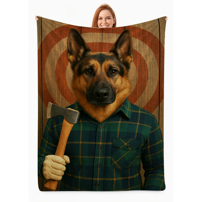 Custom Photo Axe Throw Dog BlanketGift For Dog Lovers