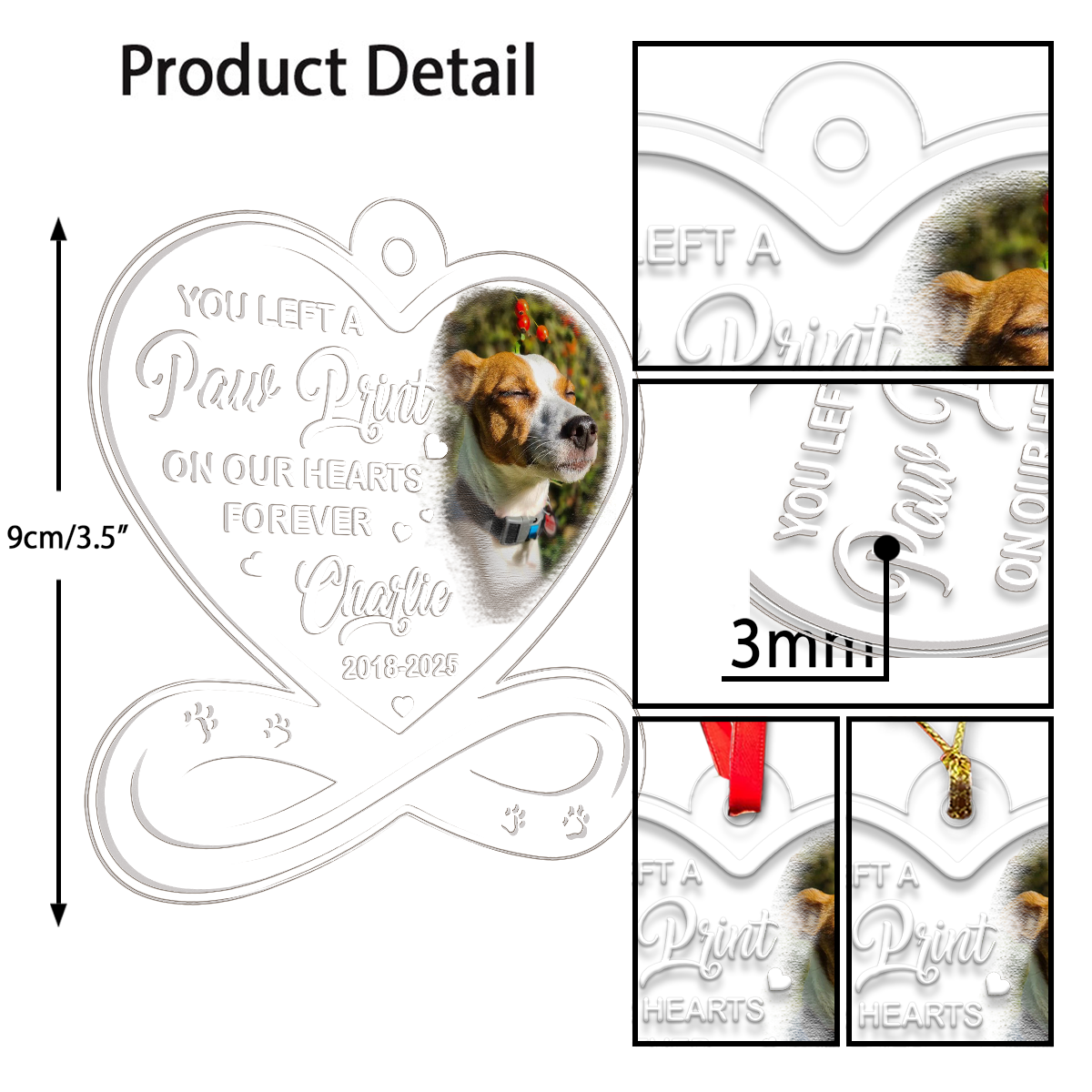 Custom Photo And Name Dog Memorial