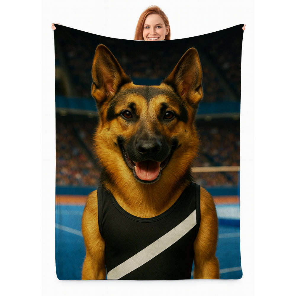 Custom Photo Gymnast Dog BlanketGift For Dog Lovers