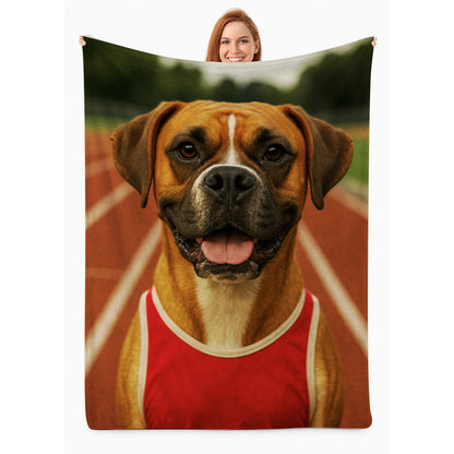 Custom Photo Runner Dog BlanketGift For Dog Lovers