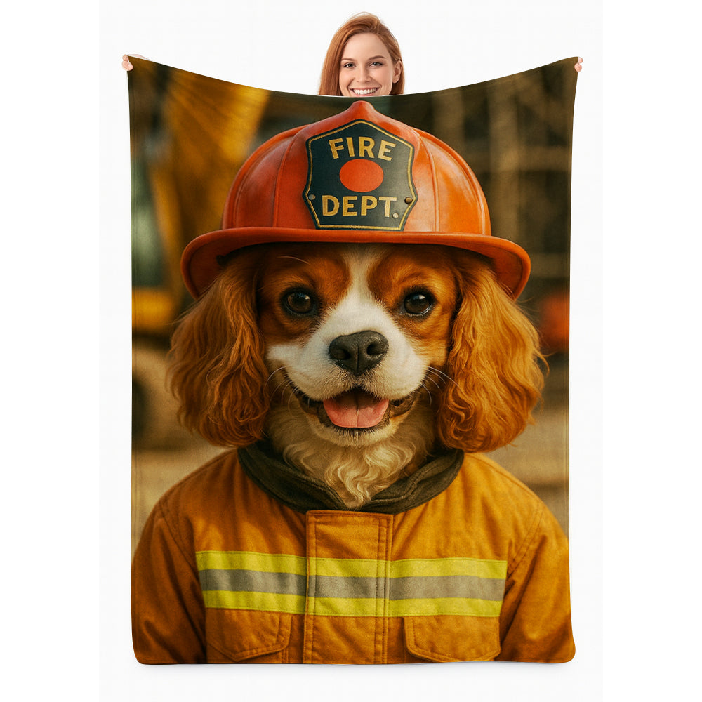 Custom Photo Construction Builder BlanketGift For Dog Lovers