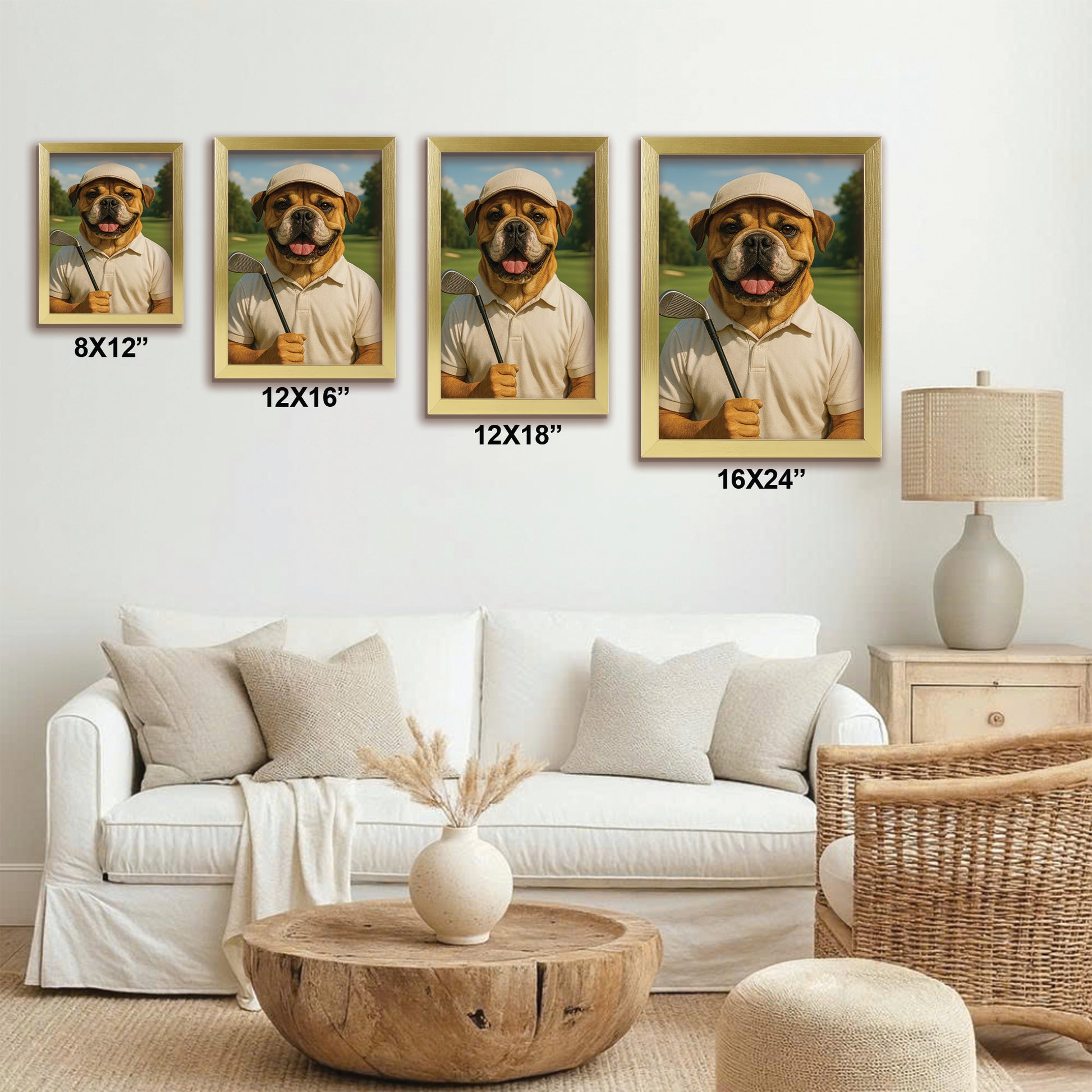 Custom Photo Golfer Dog Gift For Dog Lovers
