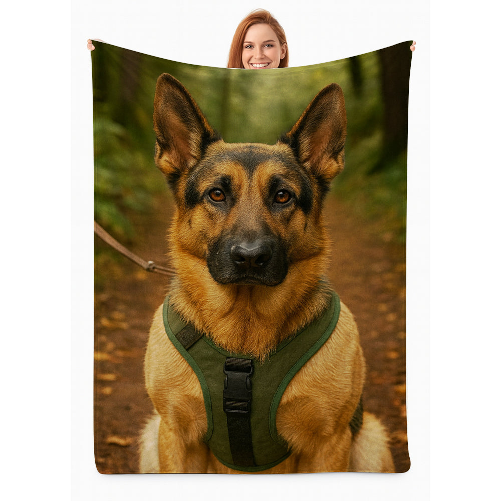 Custom Photo Hiking Dog BlanketGift For Dog Lovers