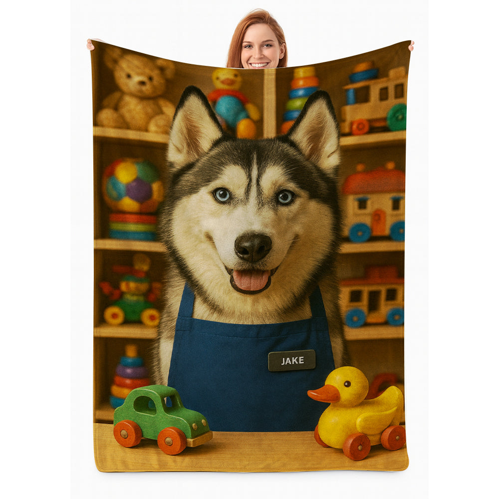 Custom Photo Toy Store Dog BlanketGift For Dog Lovers