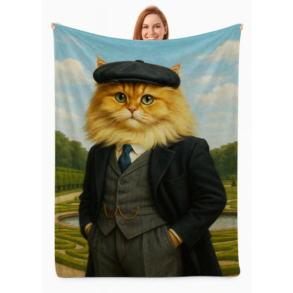 Custom Photo Pawky Blinder Cat Blanket