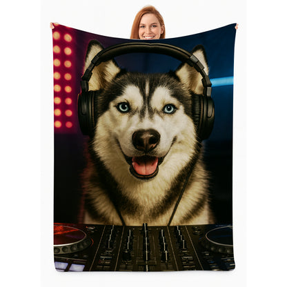 Custom Photo Dj Dog BlanketGift For Dog Lovers