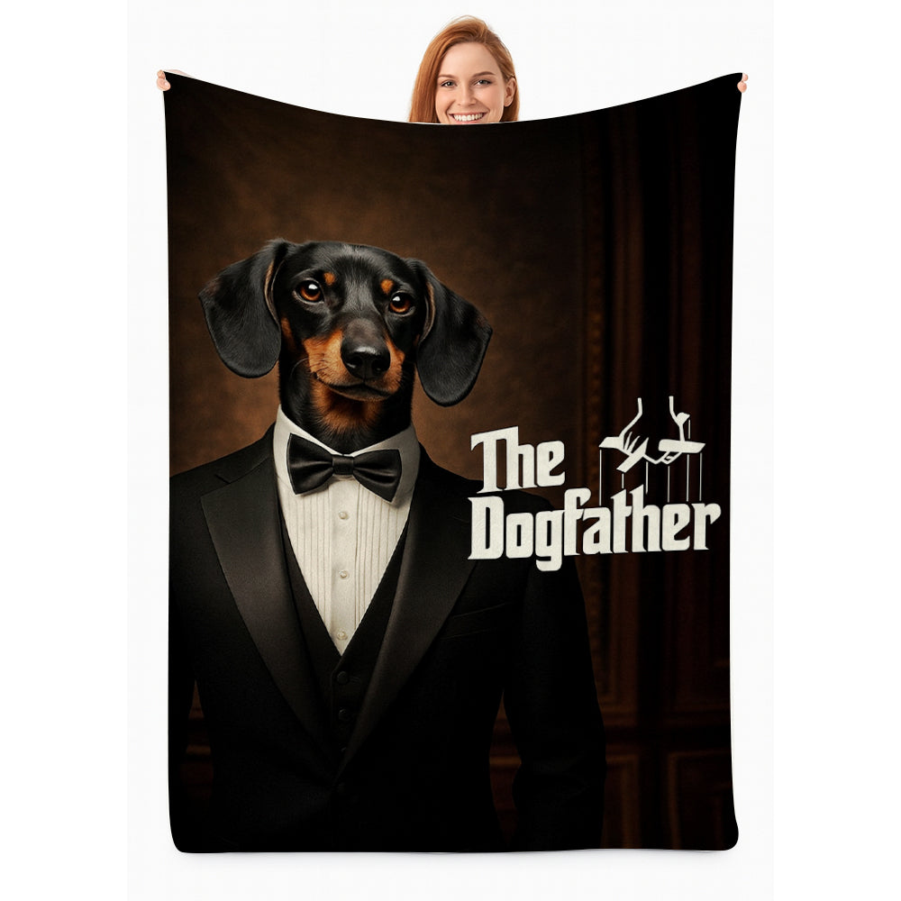 Custom Photo Dog Father Blanket Gift For Dog Lover