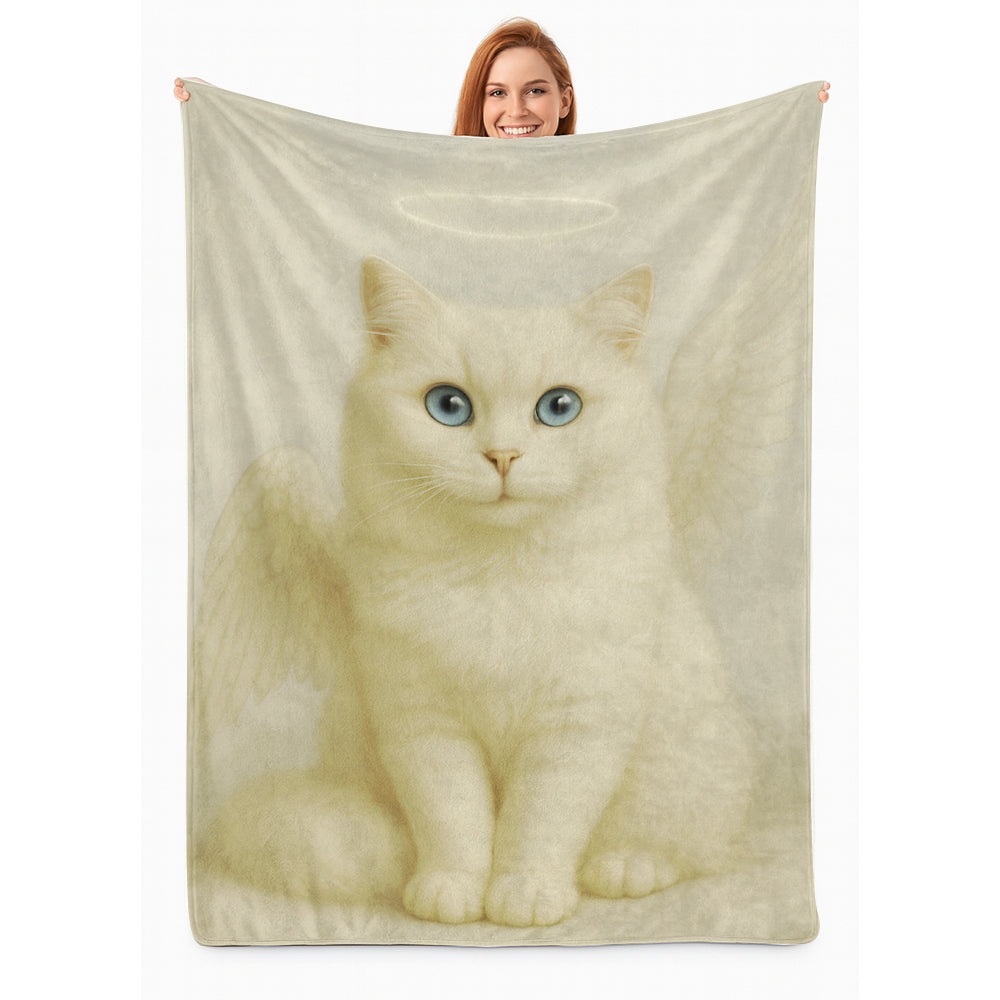 Custom Photo Cat Angel In Heaven _ Gifts For Cat Lovers