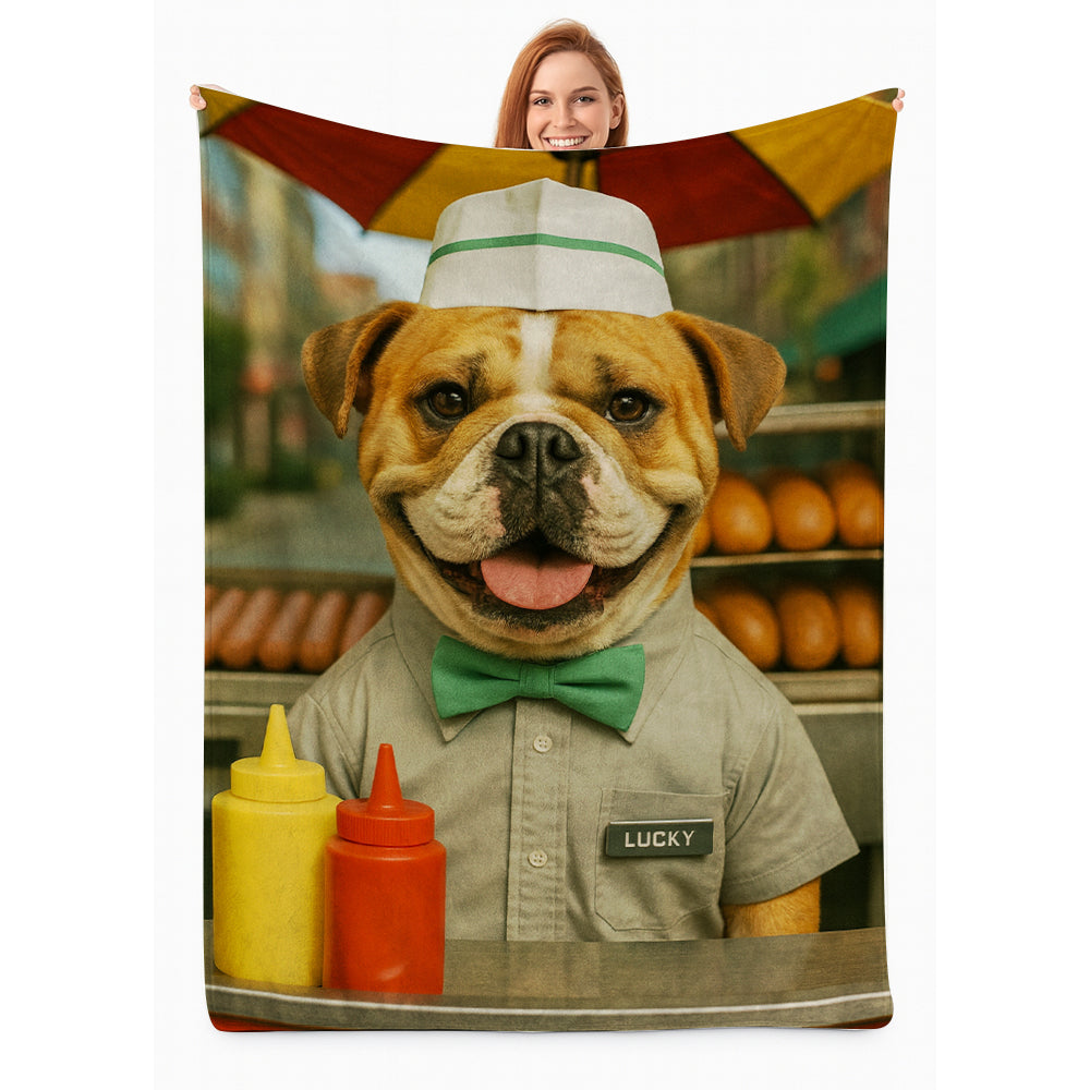 Custom Photo Hot Dog BlanketGift For Dog Lovers