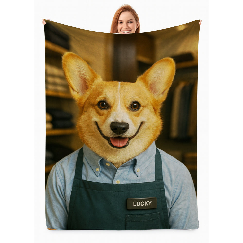 Custom Photo Clothing Store Dog BlanketGift For Dog Lovers