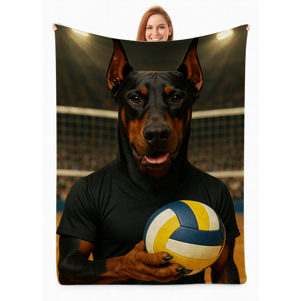 Custom Photo Volleyball Player Dog BlanketGift For Dog Lovers