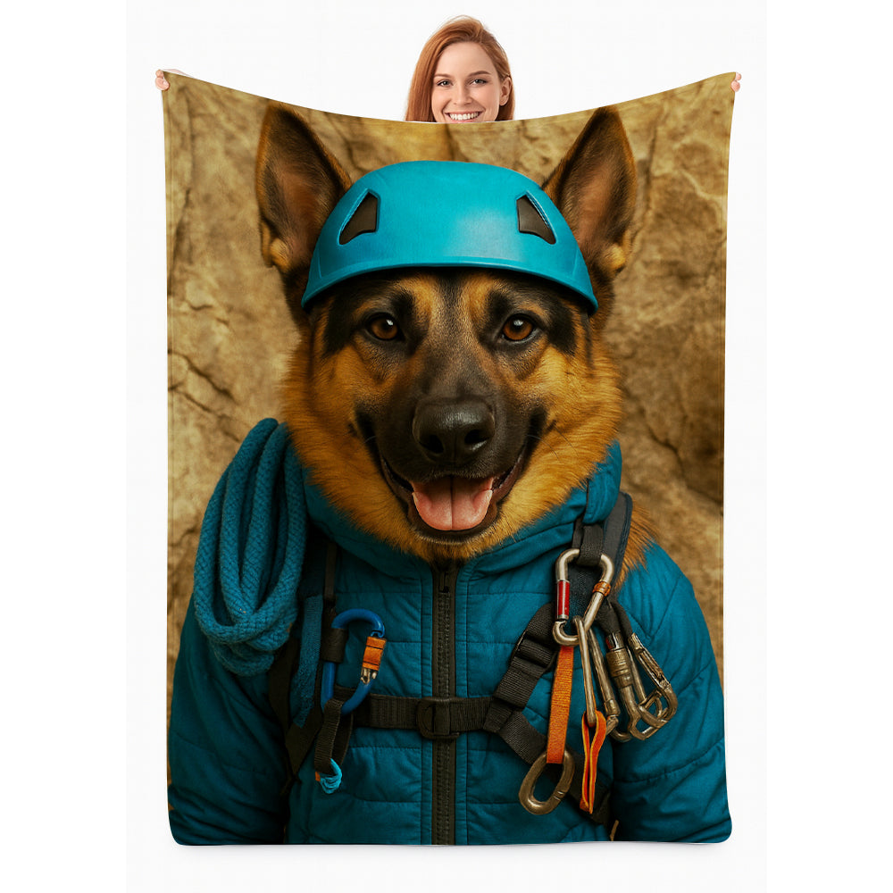 Custom Photo Climber Dog BlanketGift For Dog Lovers