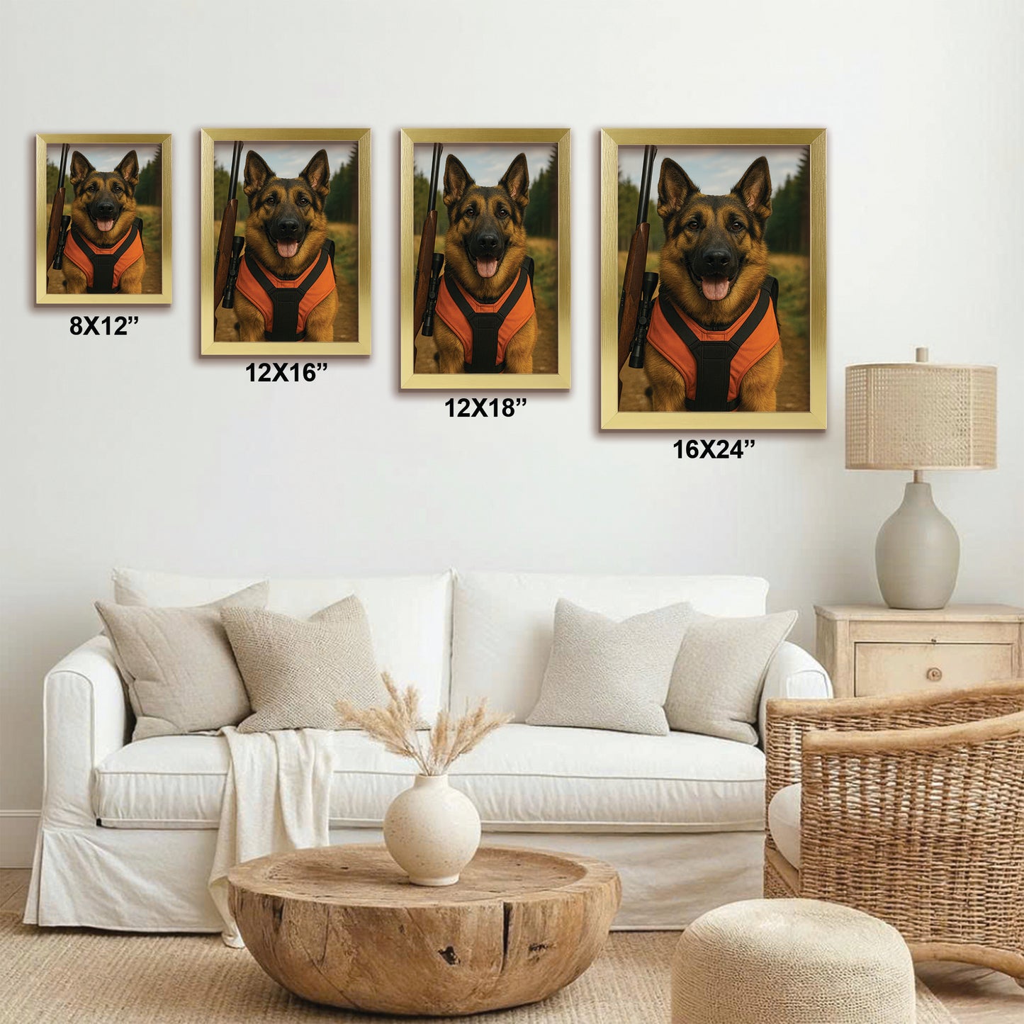 Custom Photo Hunter Dog Gift For Dog Lovers