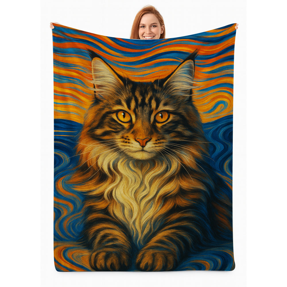 Custom Cat Portrait Expressionist Art