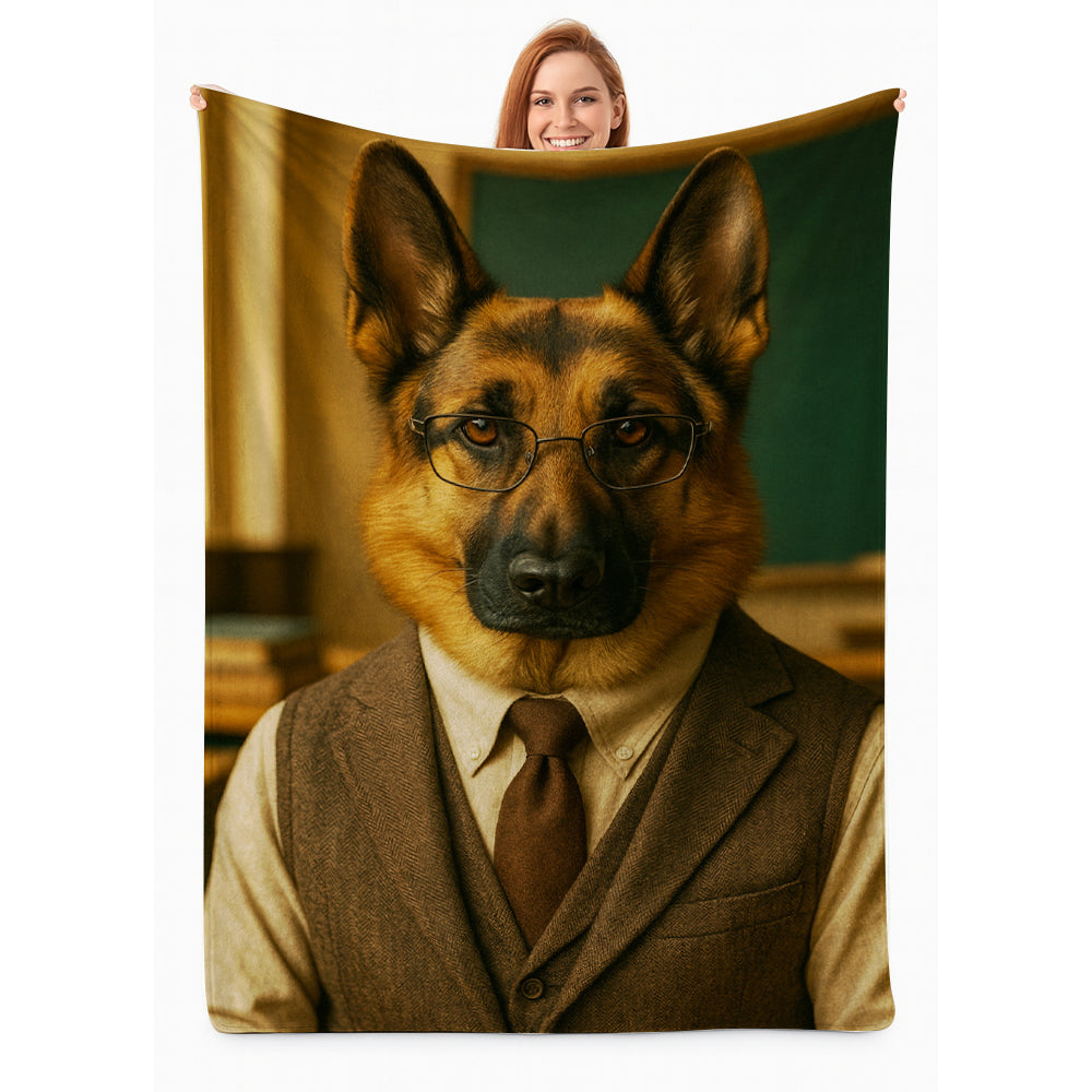 Custom Photo Professor Teacher Dog BlanketGift For Dog Lovers