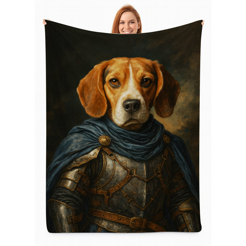 Custom Dog Photo Viking Blanket For Dog Lover