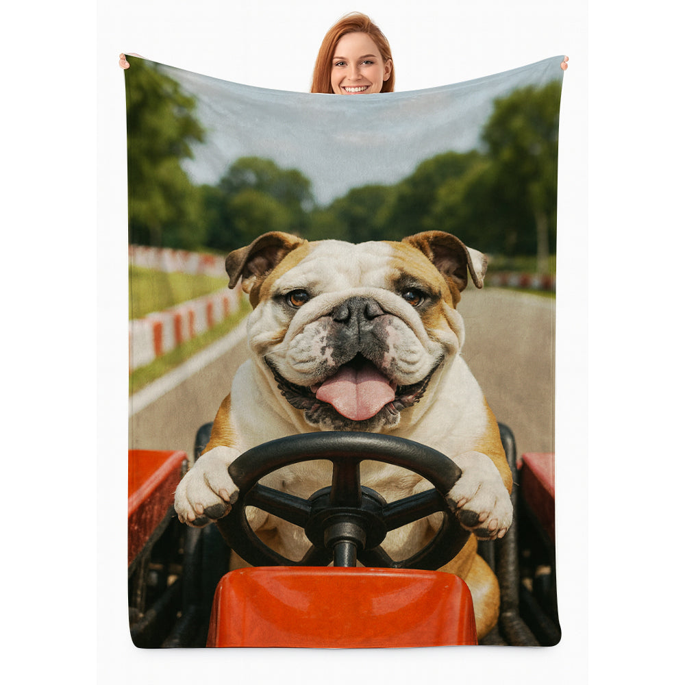 Custom Photo Dog Go Kart BlanketGift For Dog Lovers