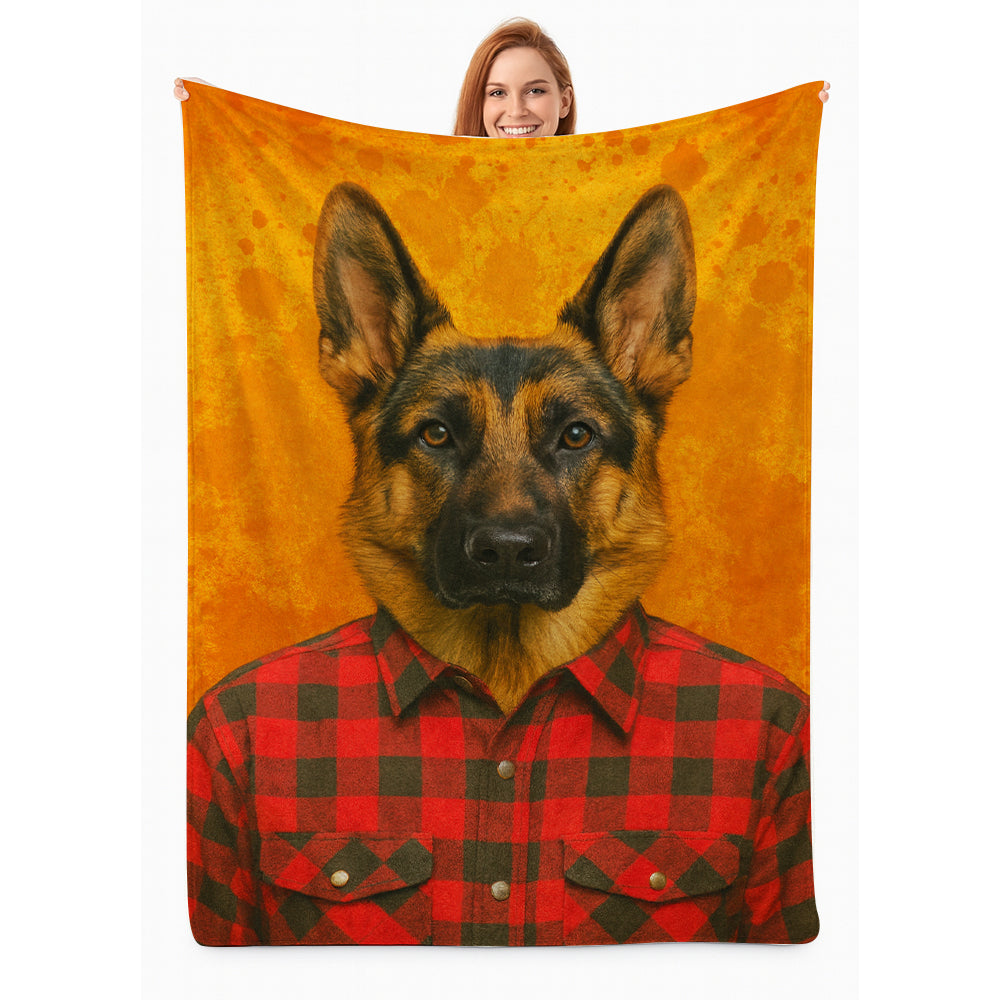 Custom Photo Dog In Red Shirt BlanketGift For Dog Lovers