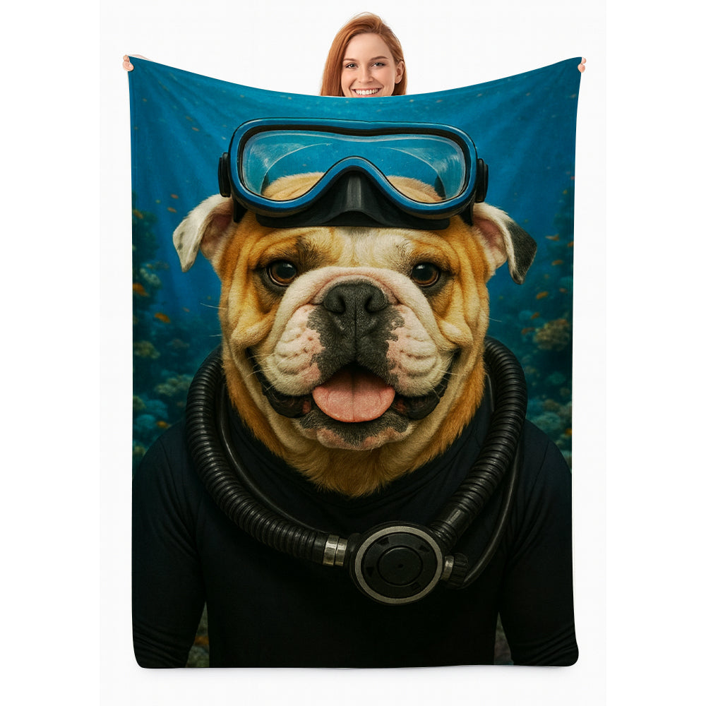 Custom Photo Scuba Diving Dog Gift For Dog Lovers