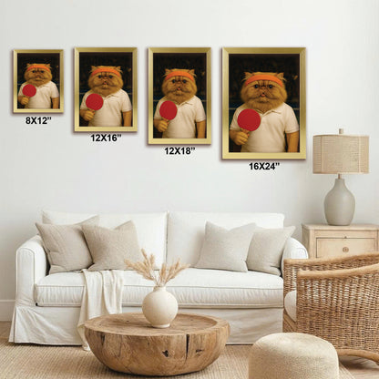 Custom Photo Table Tennis Cat Gift For Cat Lovers