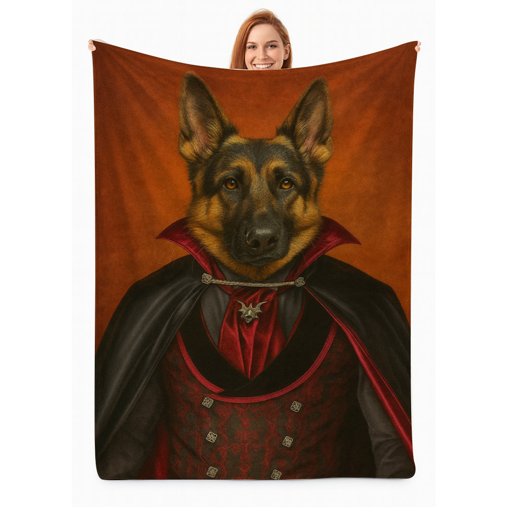 Custom Photo Vampire Dog BlanketGift For Dog Lovers