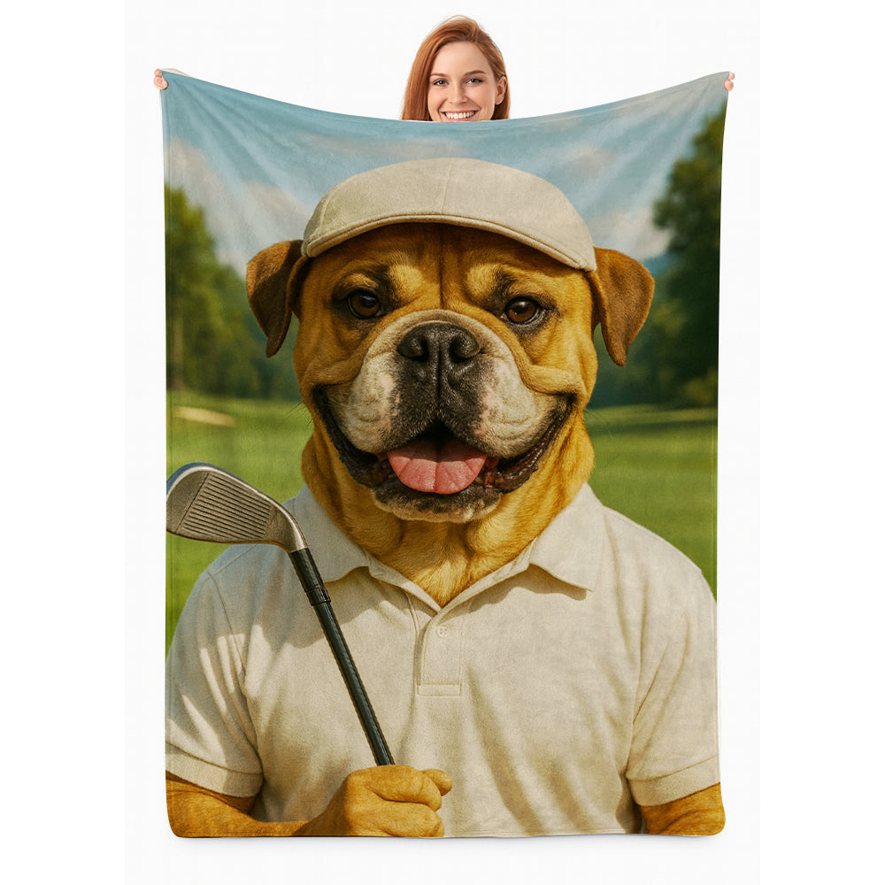 Custom Photo Golfer Dog Gift For Dog Lovers