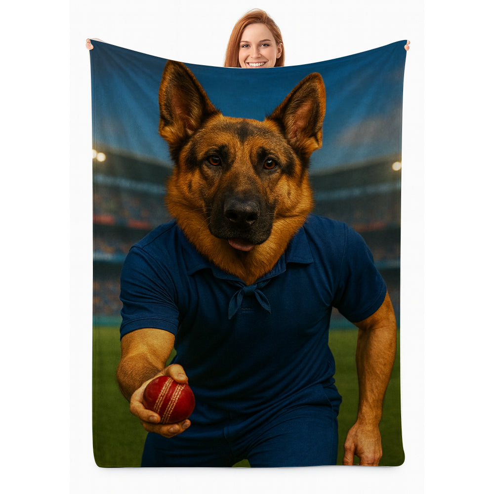 Custom Photo Bowler Dog BlanketGift For Dog Lovers