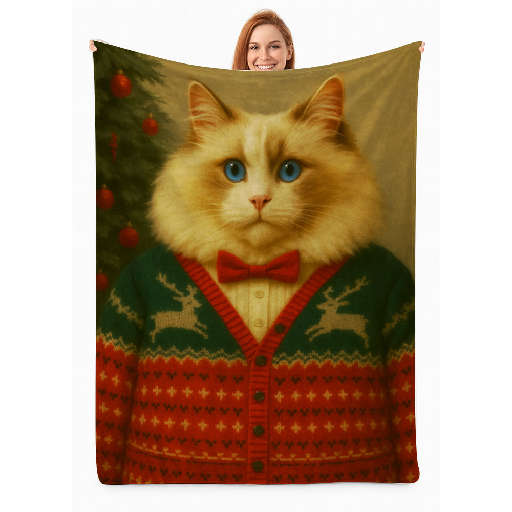 Custom Photo Christmas Dog Blanket Gift For Dog Lovers