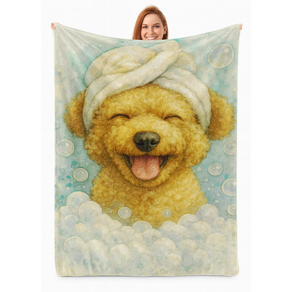 Custom Dog Potrait In Bathroom Canvas