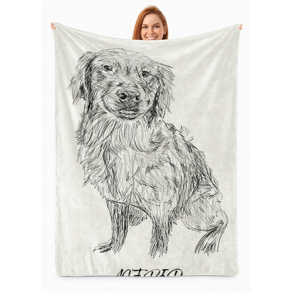 Custom Photo Dog Pencil Art