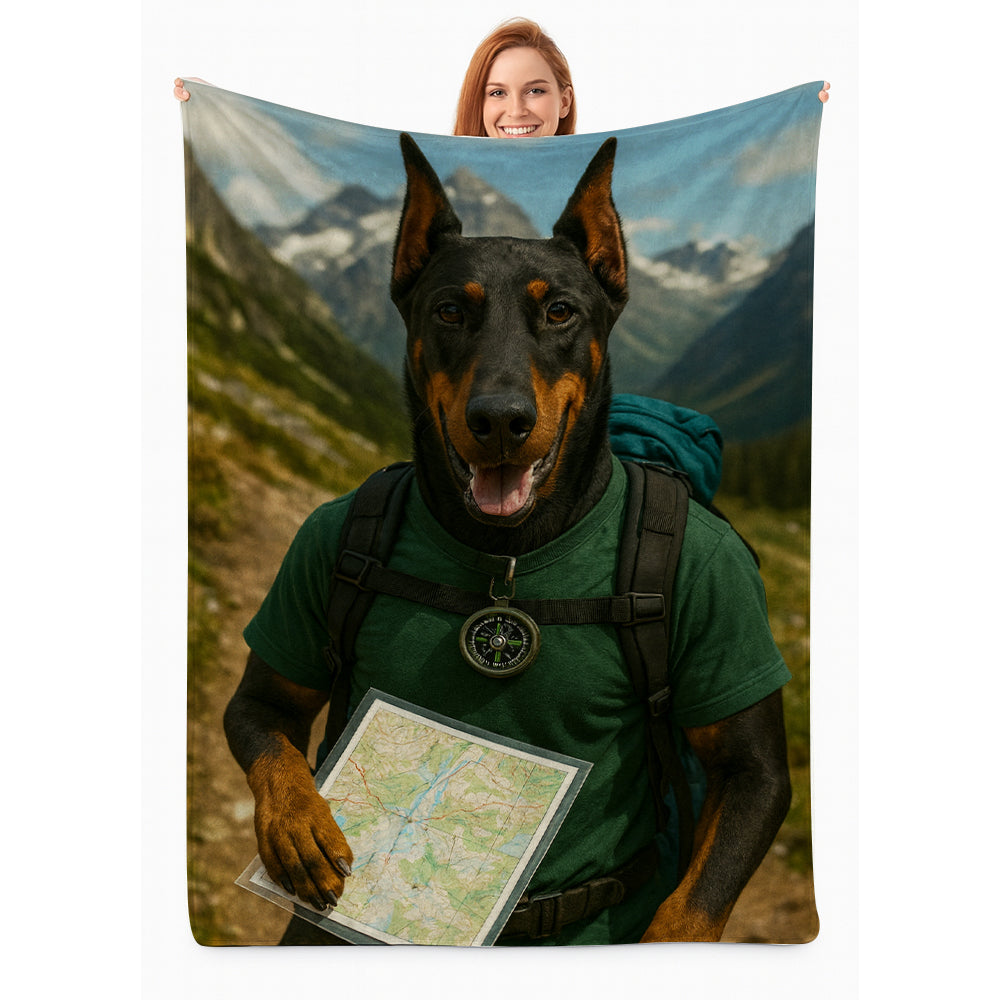 Custom Photo Explorer Hiking Dog BlanketGift For Dog Lovers