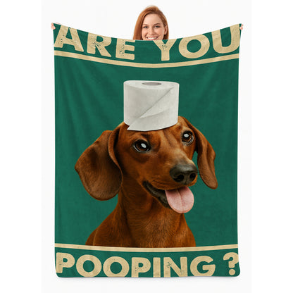 Custom Photo Funny Dog In Bathroom Canvas