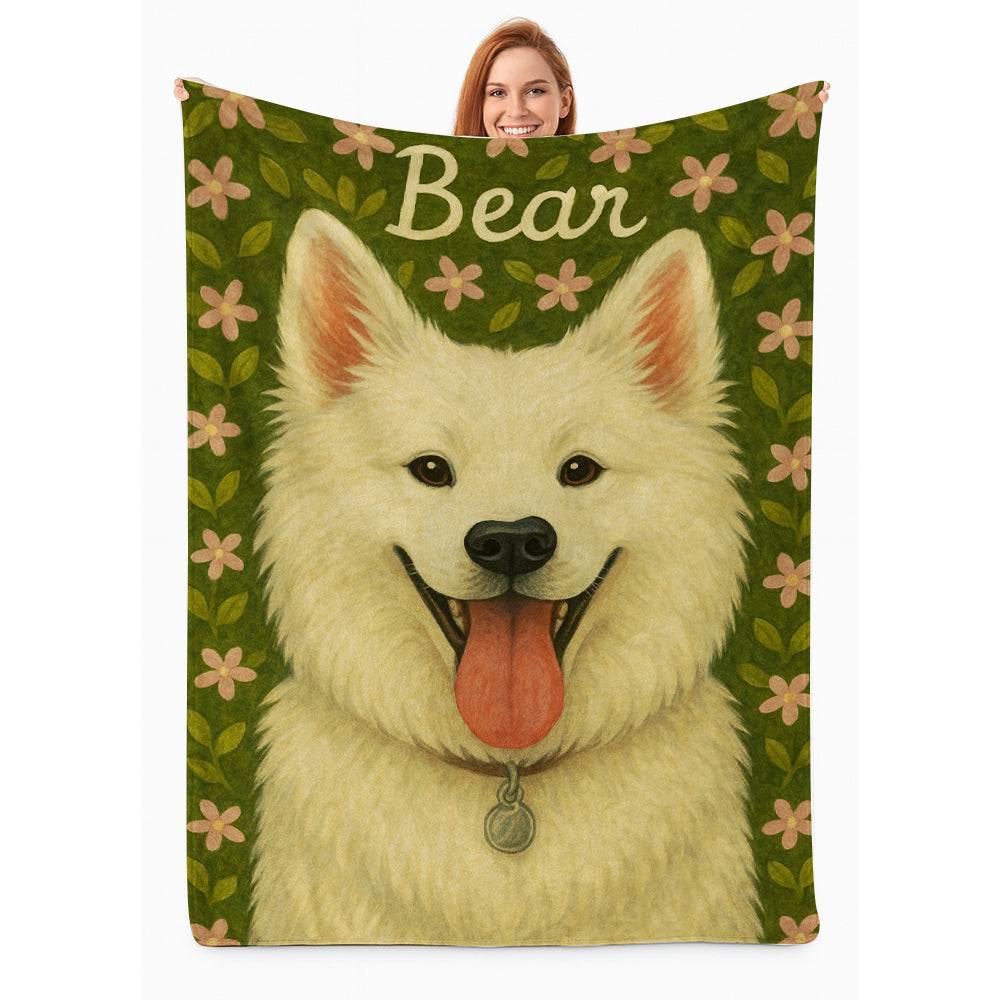 Custom Dog Portraits From Photo From Photo Blanket For Dog Lover